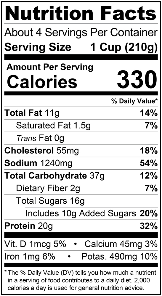 Snapdragon Chicken Pad Thai 32 Ounces Refrigerated Meal Nutritional Information