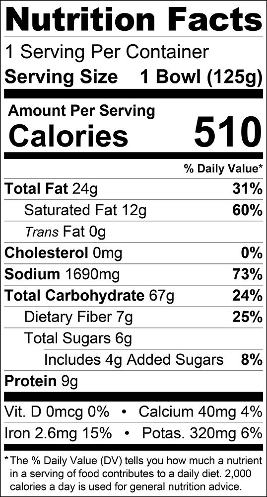 Snapdragon Beef & Crispy Onion Ramen with Real Sriracha - Nutritional Info
