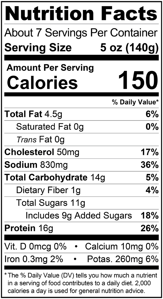 Snapdragon Orange Chicken 32 Ounces Refrigerated Meal Nutritional Information