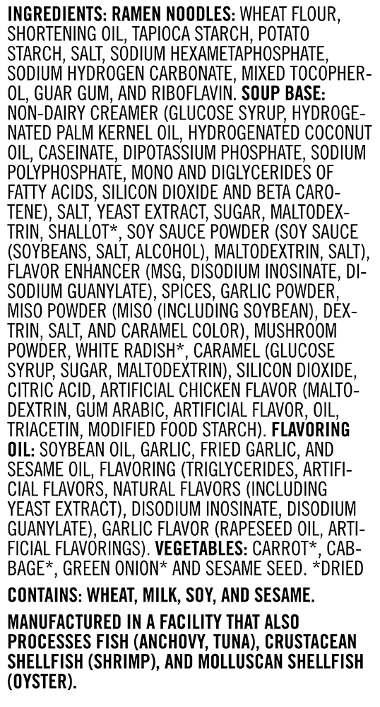 Snapdragon Instant Chicken Ramen Noodles 4-Pack Ingredients